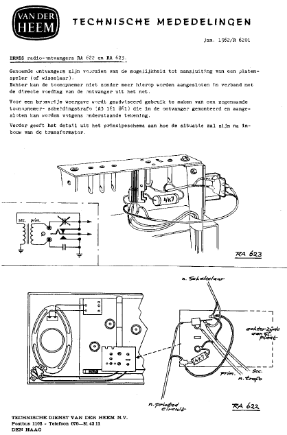 ERRES Radio Ontvangers RA 622-623 Operation Manual