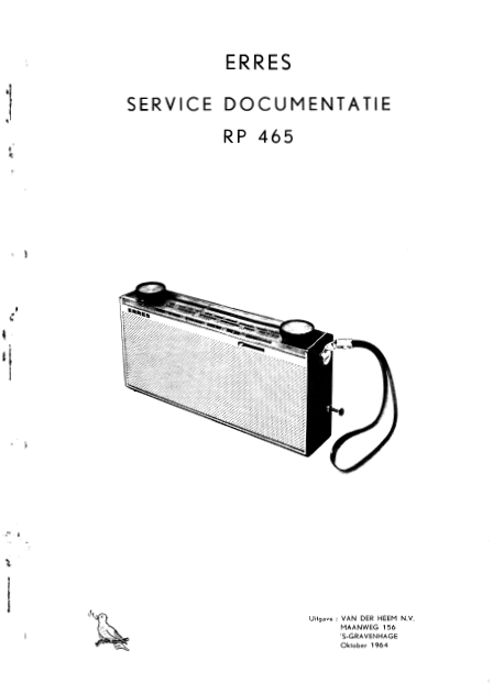 ERRES RP 465 Radio Service Manual