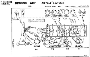 FENDER Bronco AMP AB764 Layout