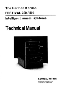 Harman Kardon FESTIVAL 300-500 Intelligent Music System Technical Service Manual