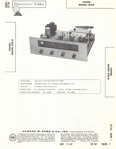 FISHER Model 100-R Photofact Folder 7 Operation Manual