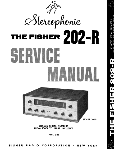 FISHER T-202R Stereophonic Radio Amplifier Service Manual