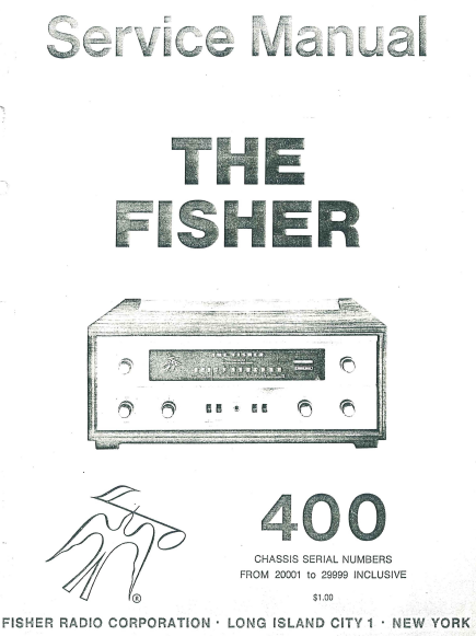 FISHER 400 Inclusive Radio Amplifier Service Manual