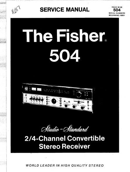 FISHER 504 Studio Standard Stereo Receiver Service Manual