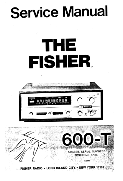 FISHER 600-T Radio Service Manual