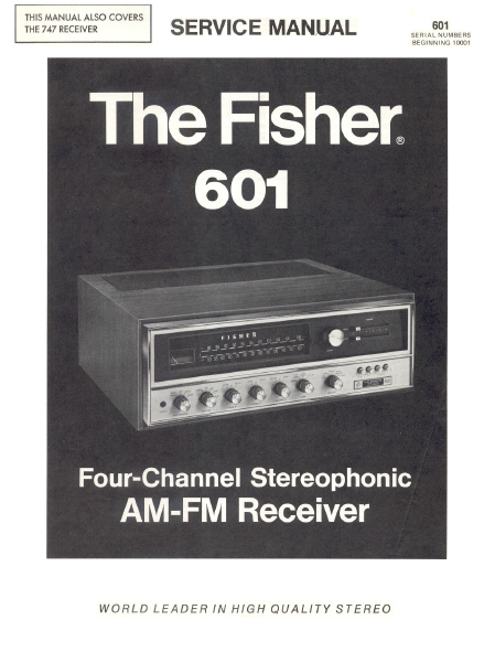 FISHER 601 Stereophonic Receiver Service Manual