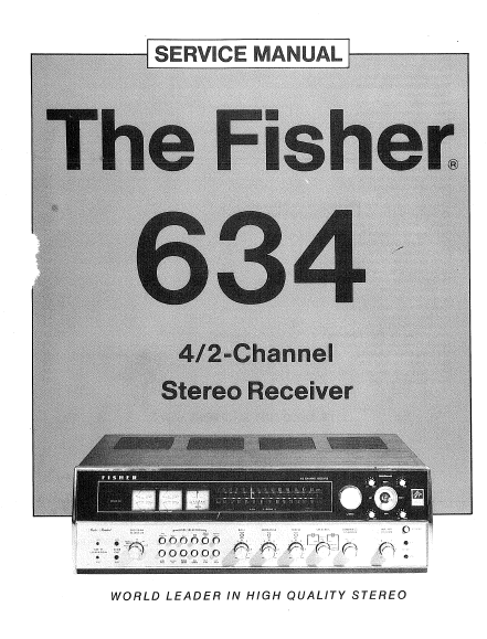 FISHER 634 Stereo Receiver Service Manual