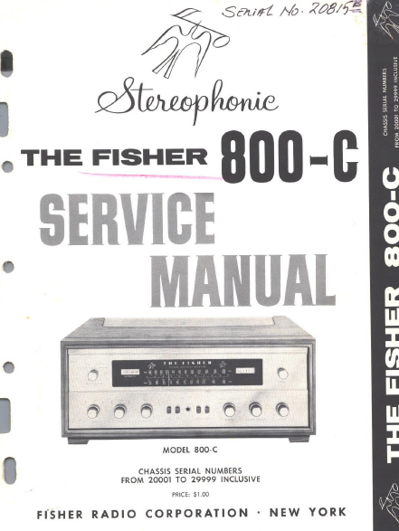 FISHER 800-C AM Radio Amplifier Service Manual