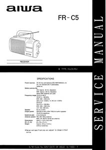 AIWA FR-C5 Radio Receiver Schematics