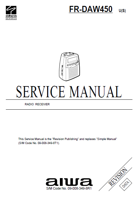 AIWA FR-DAW450 Revision Radio Receiver Service Manual