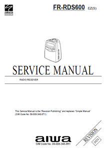 AIWA FR-RD600 Revision Radio Receiver Service Manual