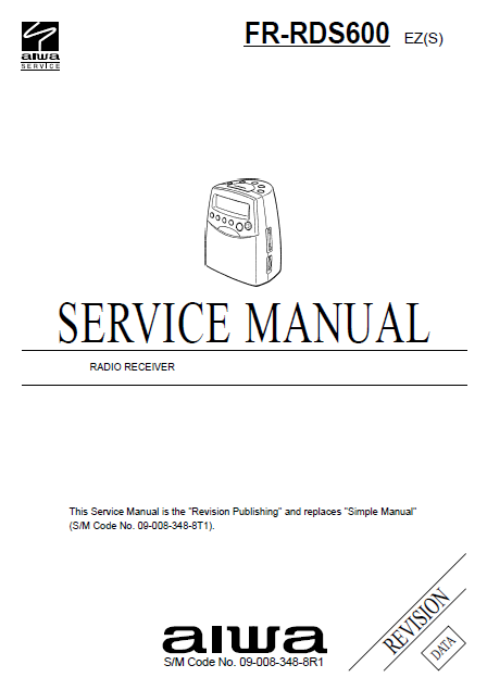 AIWA FR-RD600 Revision Radio Receiver Service Manual