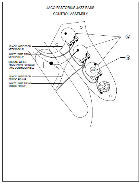 FENDER Jaco Pastorius Jazz Bass Schematic