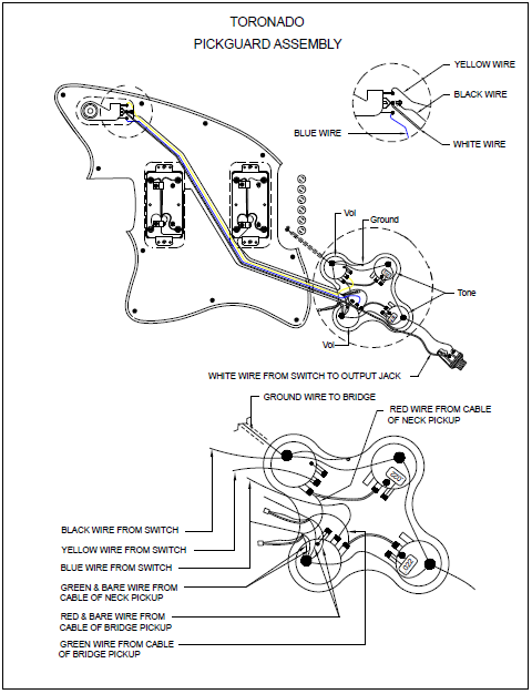 FENDER Toronado Pickguad Assembly Manual