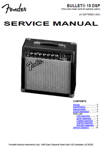 FENDER Bullet 5 DSP Service Manual