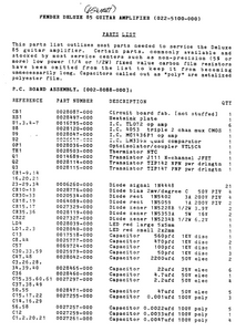 FENDER Deluxe 85 Guitar Amplifier Schematics