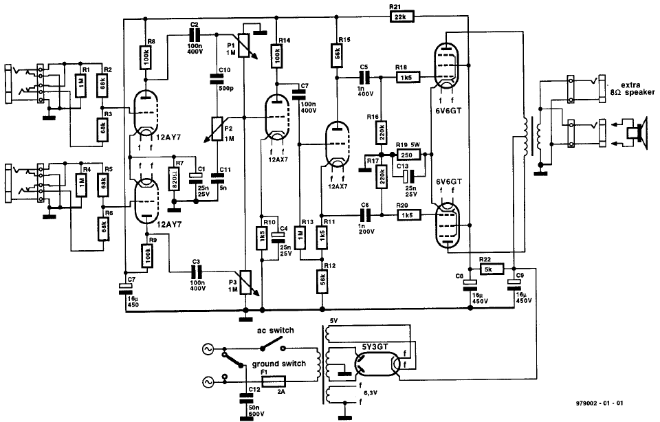 Fender Deluxe Schematic