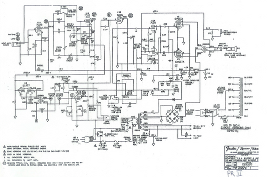 Fender Princeton Reverb II Amplifier Schematics