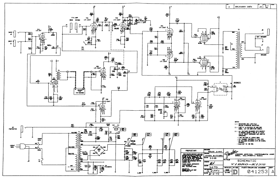 FENDER VIBRO-KING Schematic