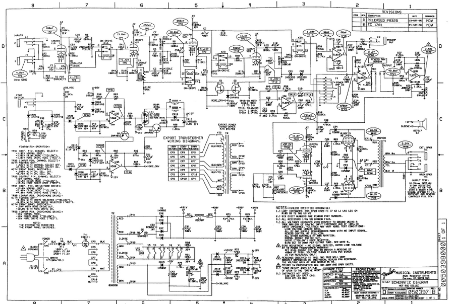 FENDER Hot Rod Deluxe Schematics Electronic Service Manuals
