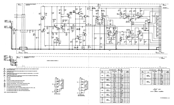 FISHER Model 500 Power Stereo Amplifier Schematics