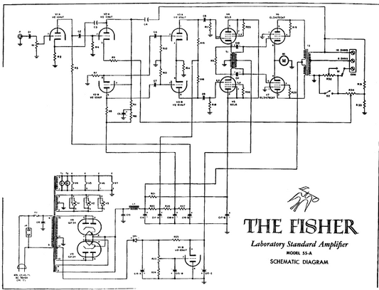 FISHER Model 55-A Laboratory Standard Amplifier Schematic