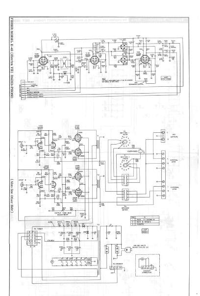 FISHER Model E-49 Radio-Phono Schematics