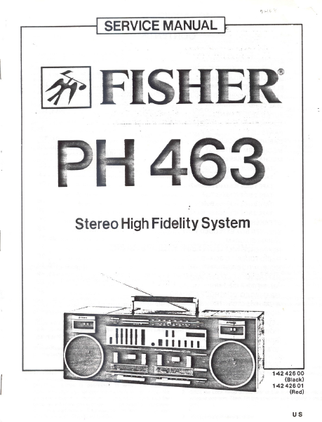 FENDER Fisher PH463 Service Manual