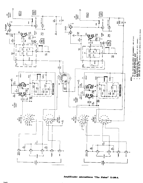 FISHER X-100A Schematics