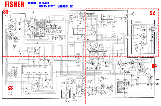 FISHER Model FT 954 Dk Chassis 097 Schematics