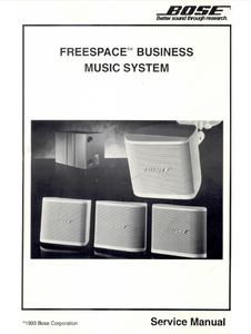 BOSE FreeSpace Business Music System Service Manual