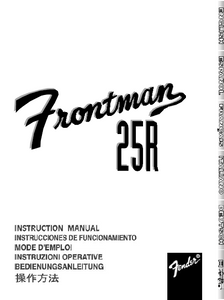 FENDER Frontman 25R Instruction Manual