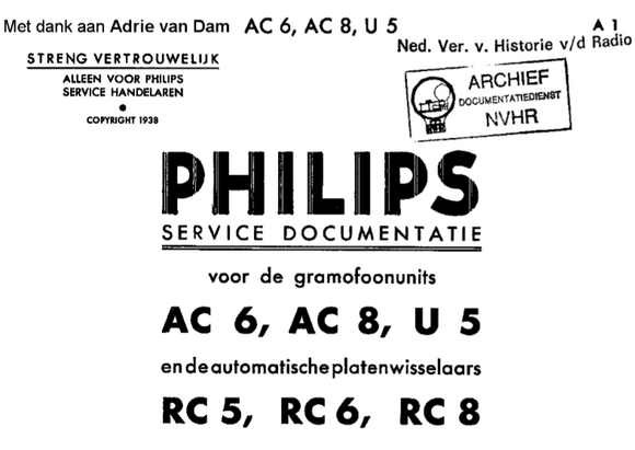 GARRARD Models Philips AC 6-8 Service Manual