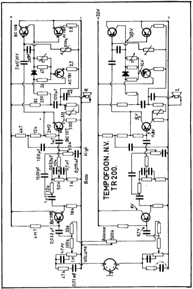GARRARD MODEL Tempophoon NV TR 200 Schematic