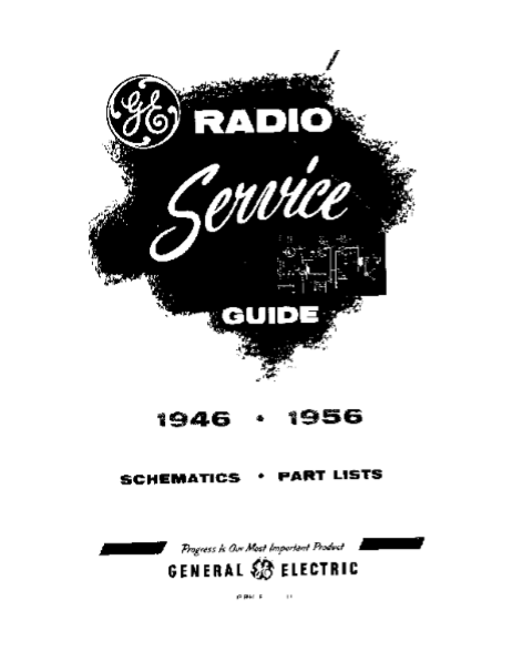 GE Radio Service Guide Model 100-101 Schematic and Part List