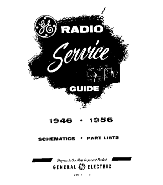 GE Radio Service Guide Model 102-102W Schematic and Part List
