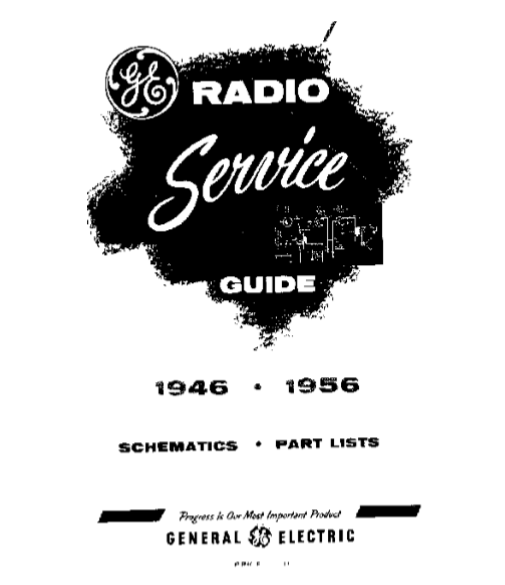 GE Radio Service Guide Model 110-111 Schematic and Part List