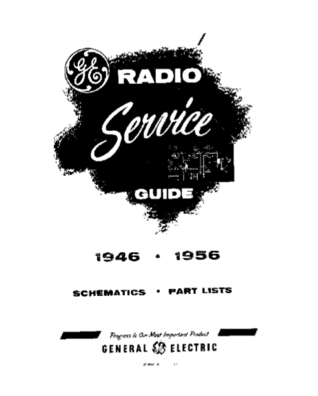 GE Radio Service Guide Model 129-131 Schematic and Part List