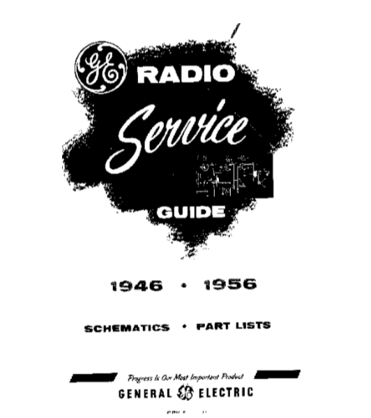 GE Radio Service Guide Model 143 Schematic and Part List
