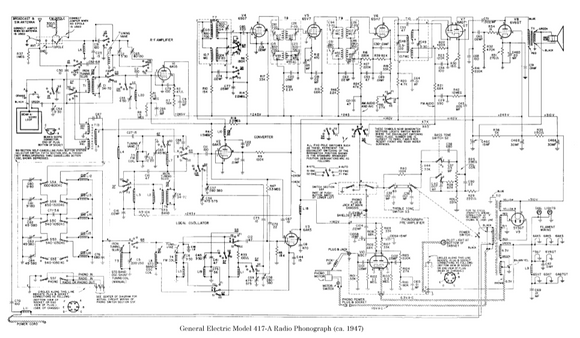 GE Model 417-A Radio Phonograph Schematic