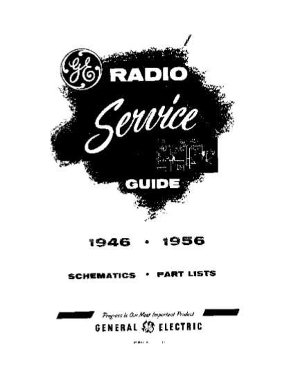 GE Radio Service Guide Model 64-65 Schematic and Part List