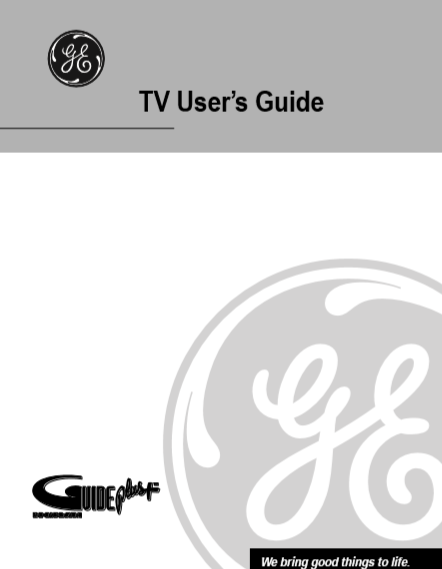GE TV User's Guide Plus