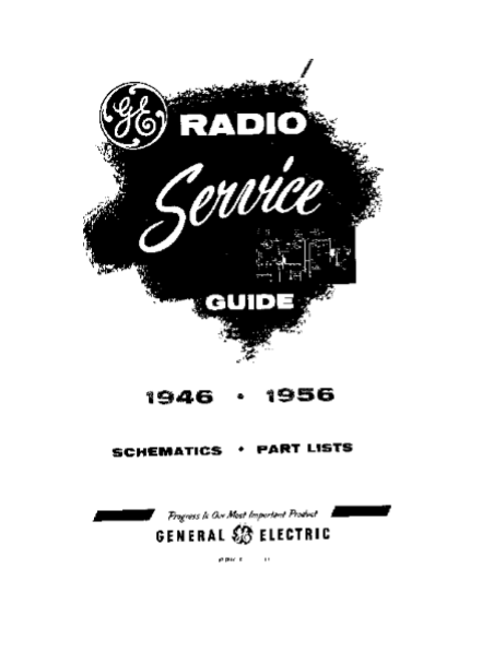 GE Radio Service Guide Model 500-501 Schematic and Part List