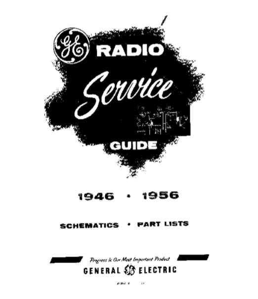 GE Radio Service Guide Model 509-530 Schematic and Part List