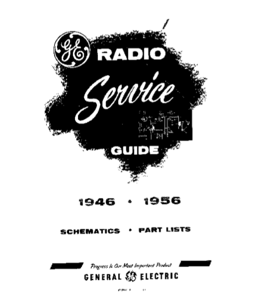 GE Radio Service Guide Model 510F-522F Schematic and Part List