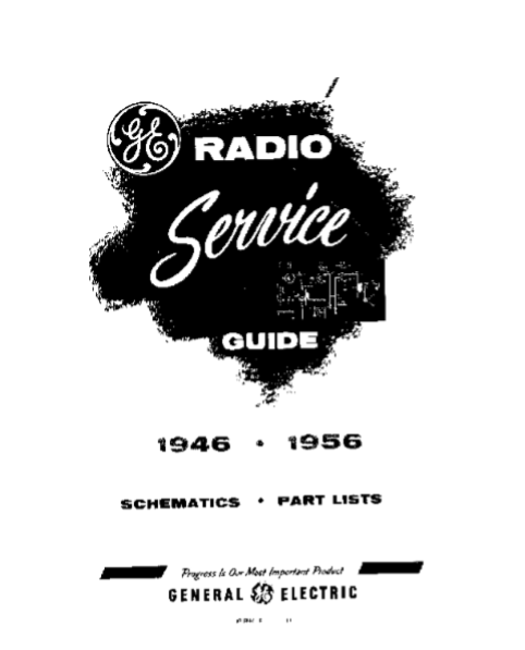 GE Radio Service Guide Model 514-542-543 Schematic and Part List
