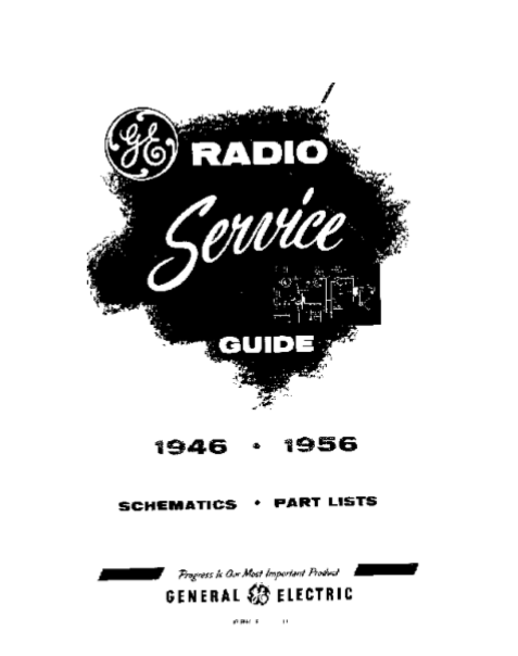 GE Radio Service Guide Model 546-549 Schematic and Part List