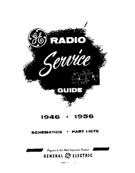 GE Radio Service Guide Model 555-556 Schematic and Part List