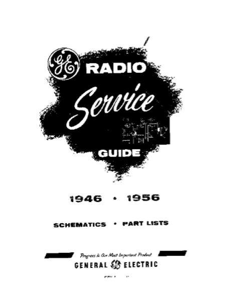 GE Radio Service Guide Model 557-558-559 Schematic and Part List