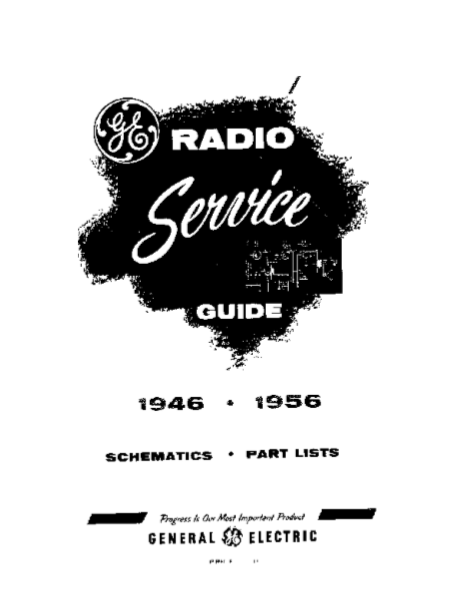GE Radio Service Guide Model 572-575 Schematic and Part List